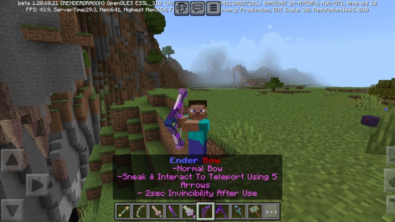 Bow from Speed Silver Mod for Minecraft PE