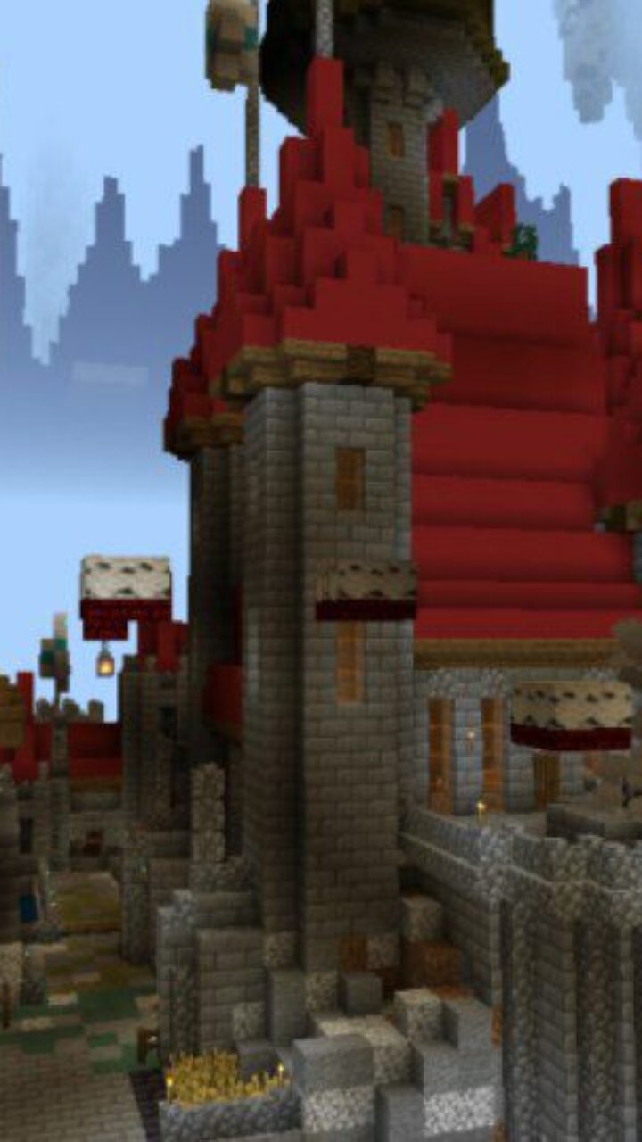 Castle from Volcano Island Map for Minecraft PE