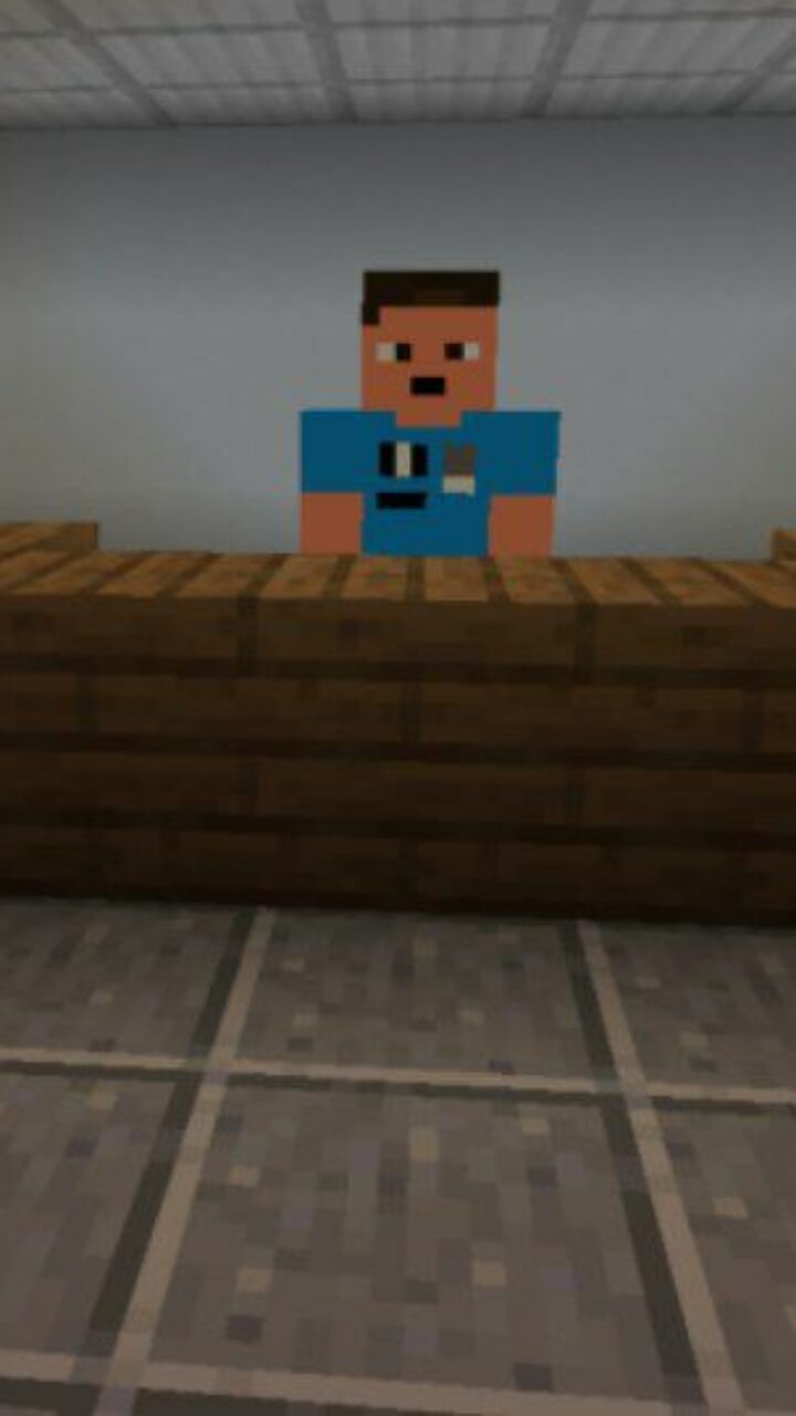 Character from Birthday Party Map for Minecraft PE