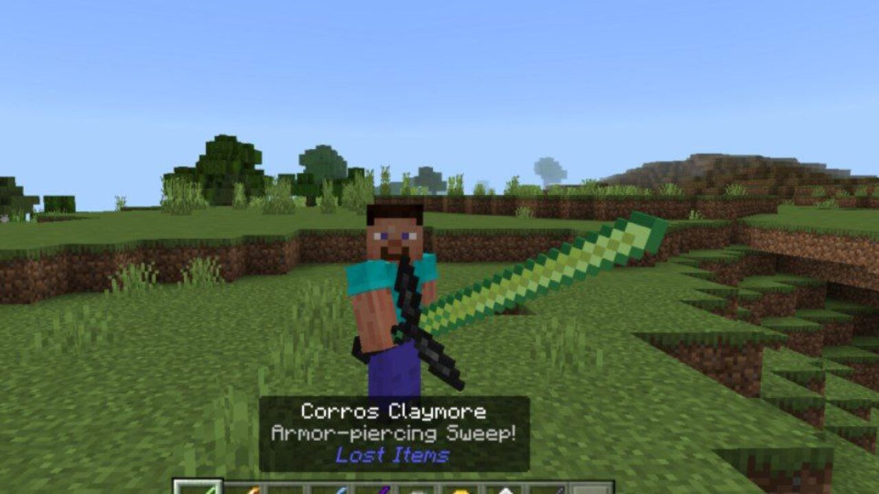 Claymore from Lost Items Mod for Minecraft PE