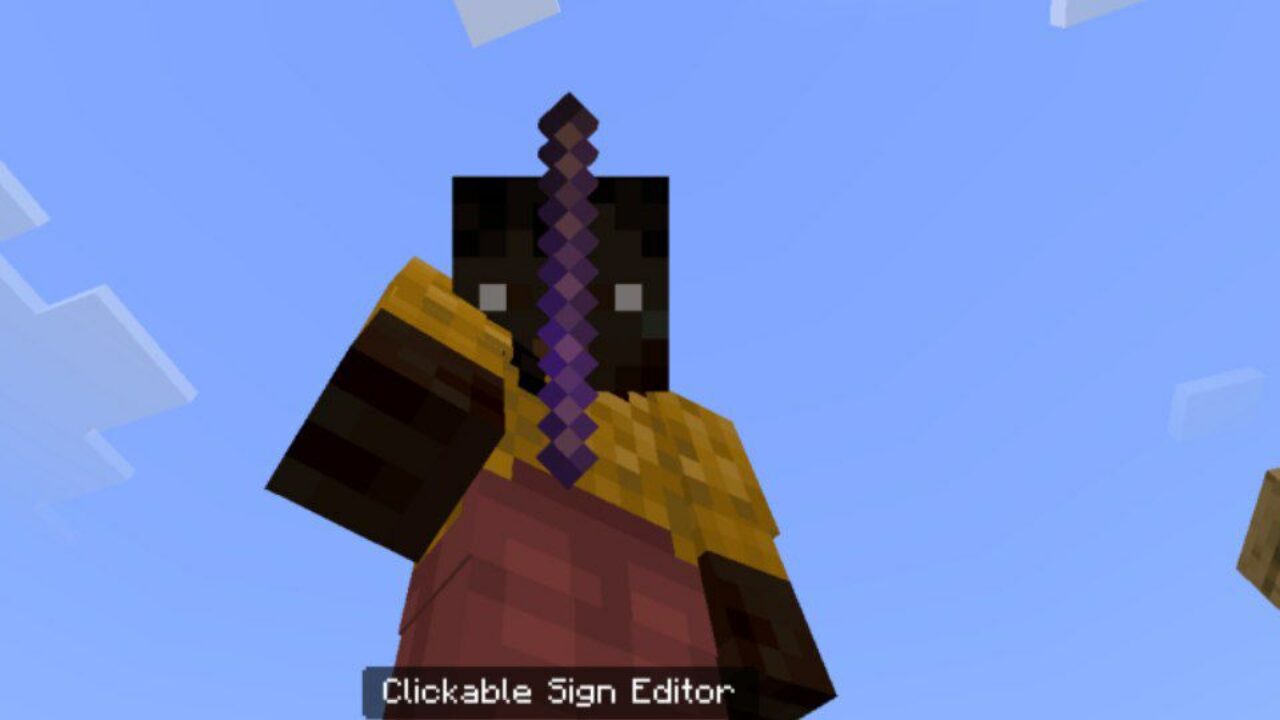 Editor from Sign Clicker Mod for Minecraft PE