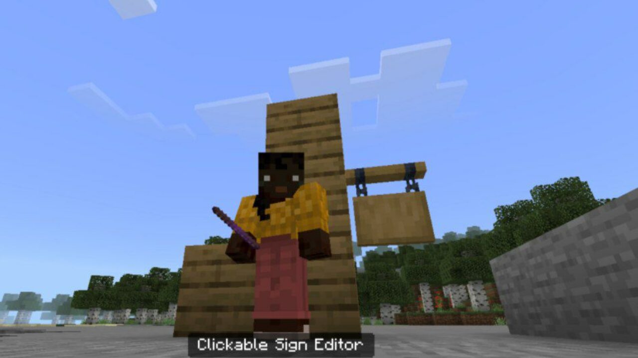 Features from Sign Clicker Mod for Minecraft PE