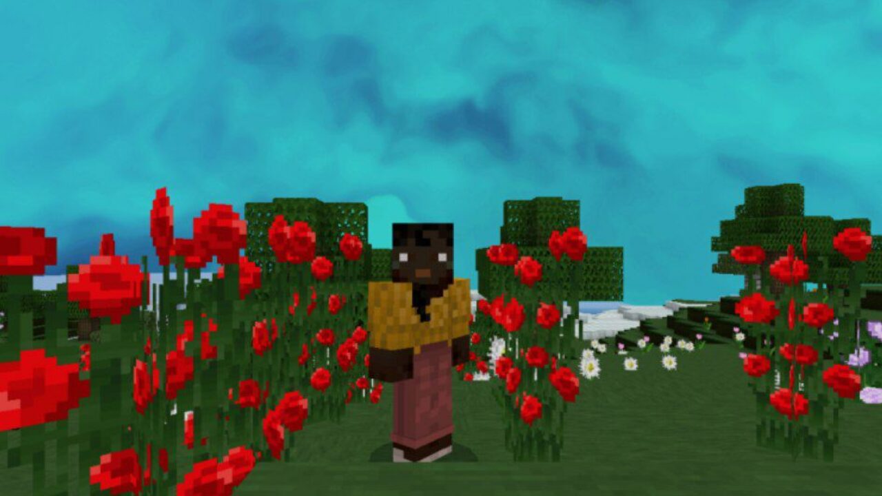 Flowers from Bed Wars Texture Pack for Minecraft PE