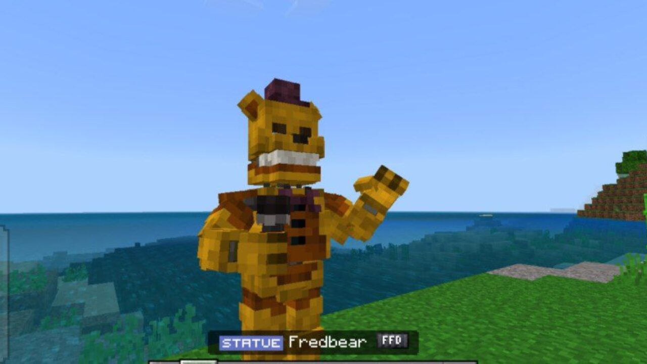 Fred Bear from FNAF Decorations Mod for Minecraft PE