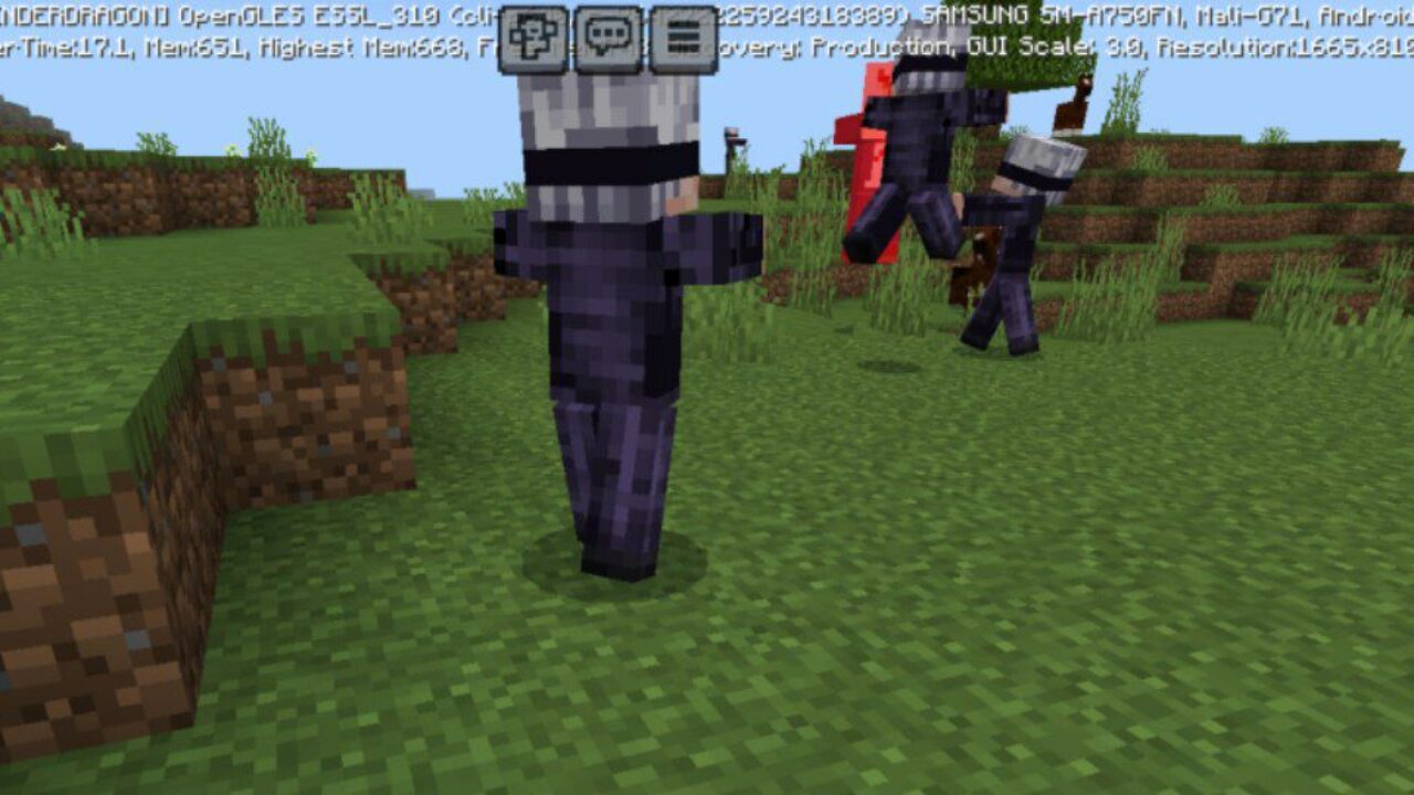 Gojo from World of Curses Mod for Minecraft PE