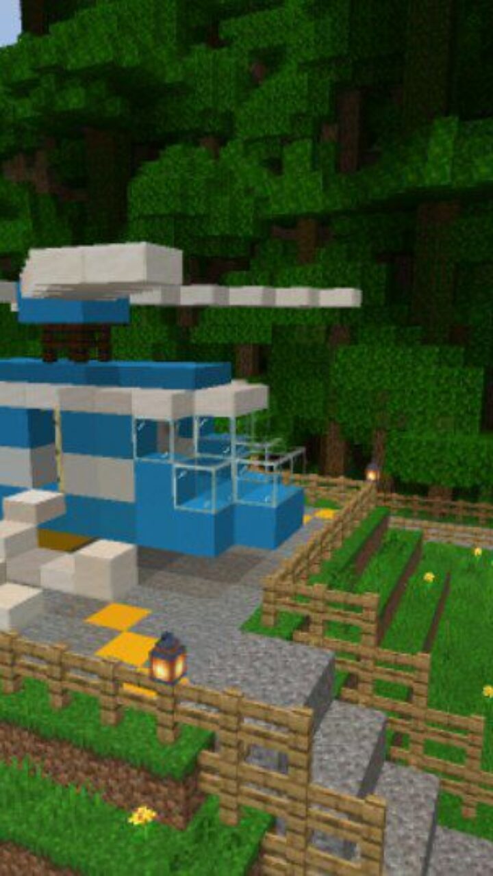 Helicopter from Prehistoric Park Map for Minecraft PE