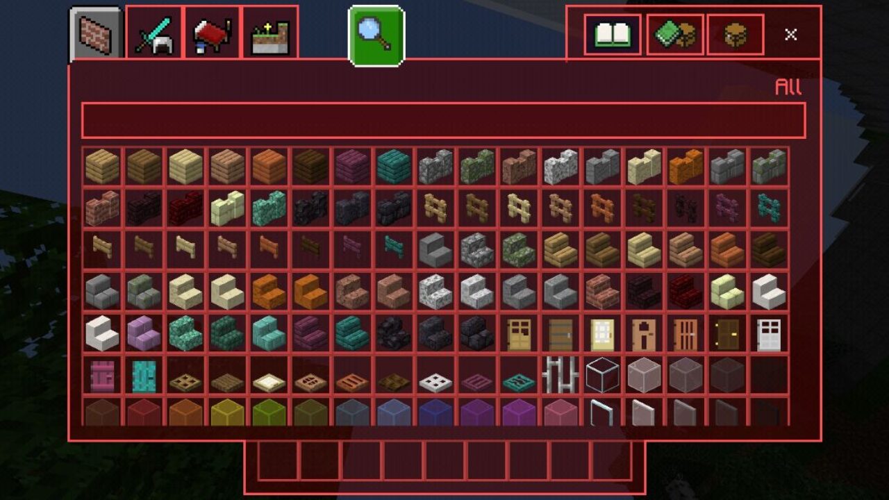 Inventory from Cyberline Texture Pack for Minecraft PE