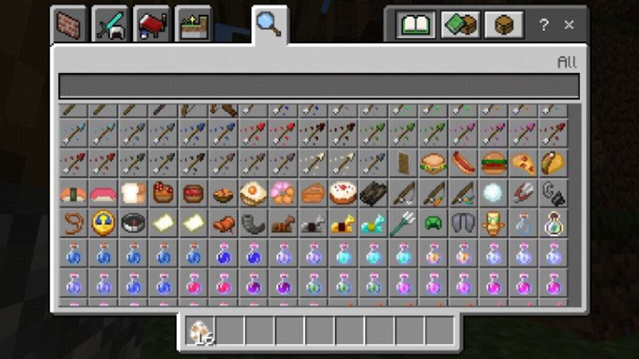 Inventory from Food Texture Pack for Minecraf PE