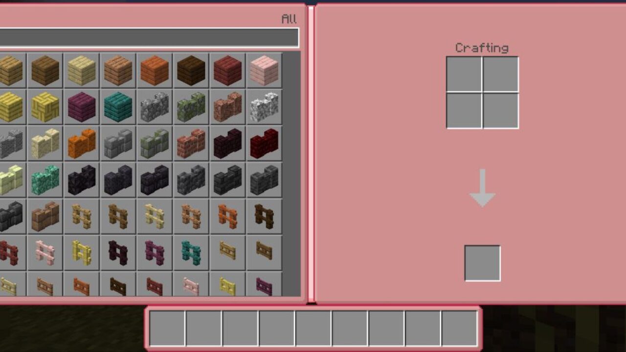 Inventory from Rosebud Texture Pack for Minecraft PE