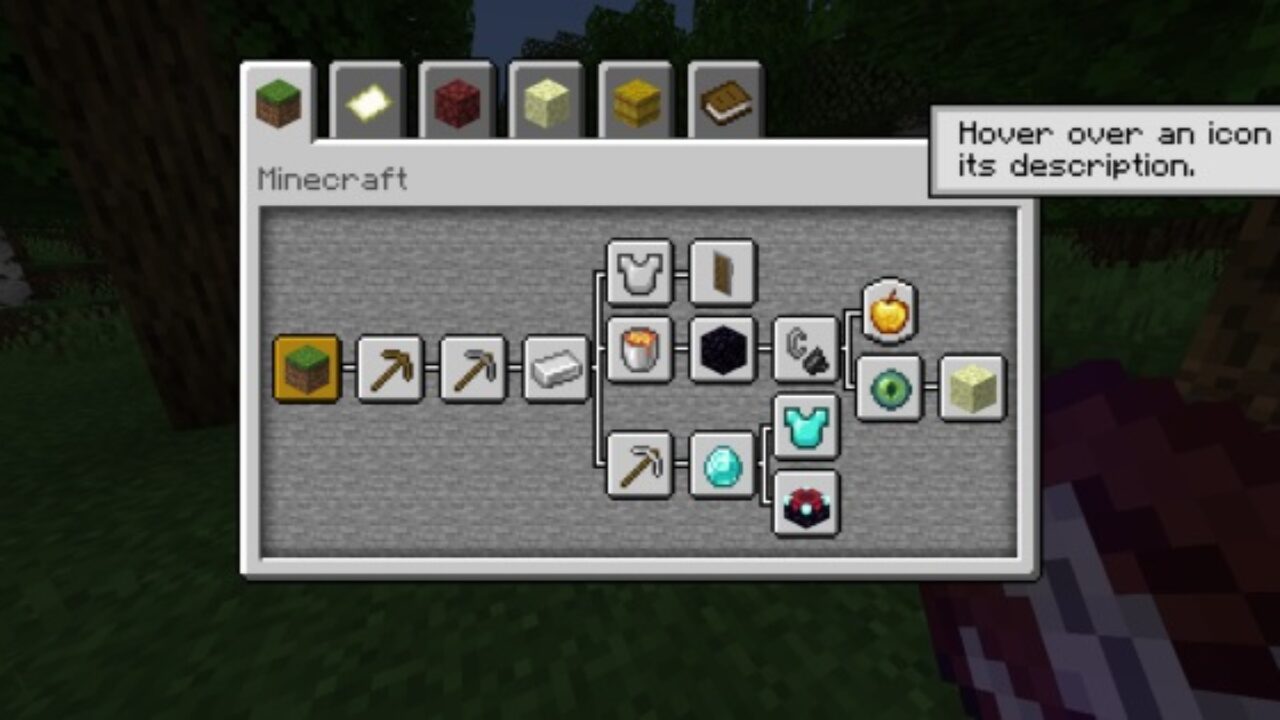 Menu from Advancement Pack for Minecraft PE