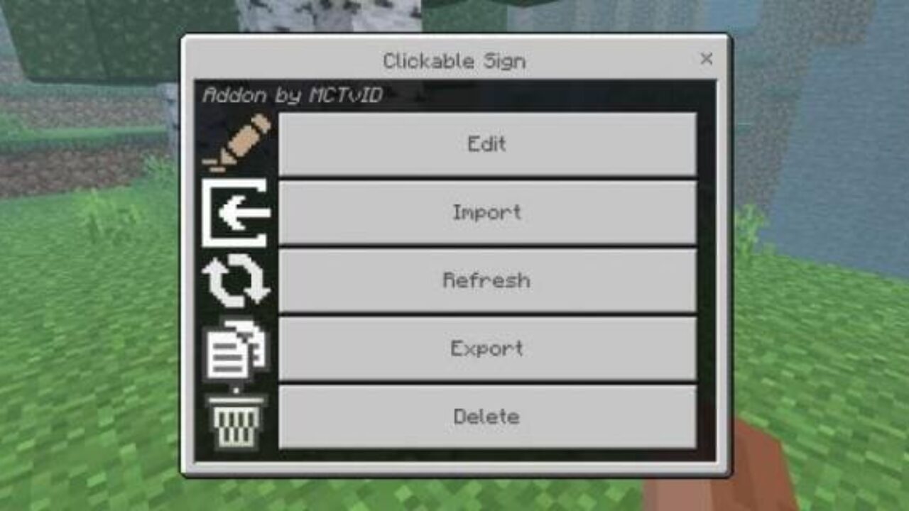 New Abilities from Sign Clicker Mod for Minecraft PE