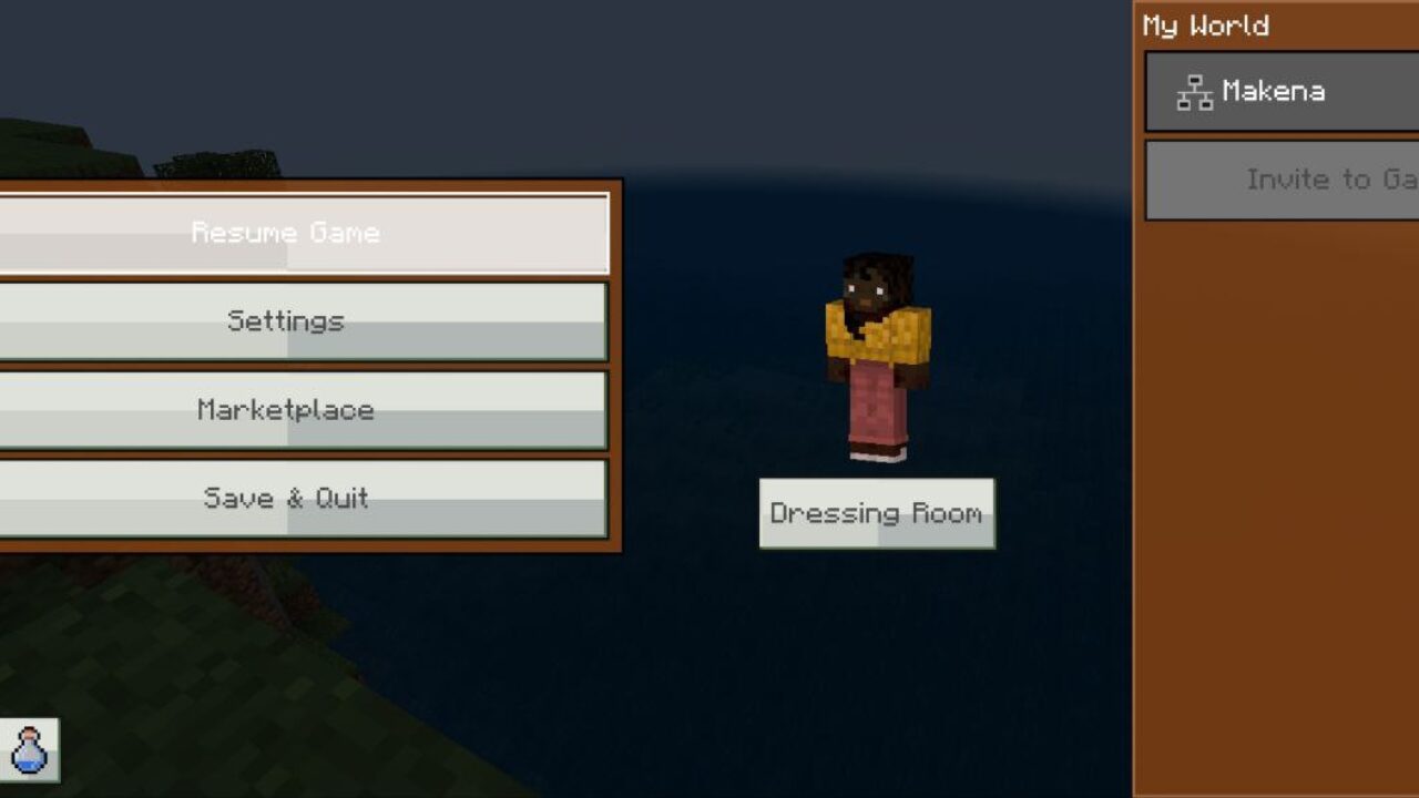 Pause Menu from MCOLD Texture Pack for Minecraft PE