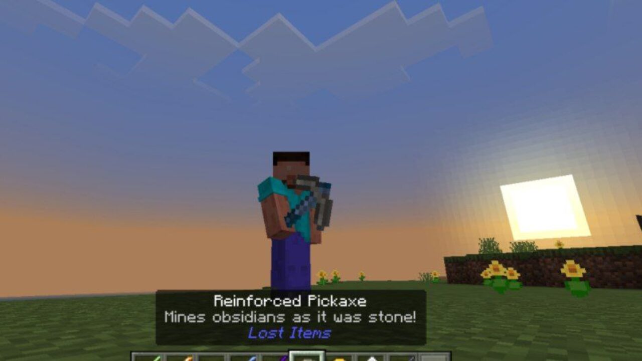 Pickaxe from Lost Items Mod for Minecraft PE