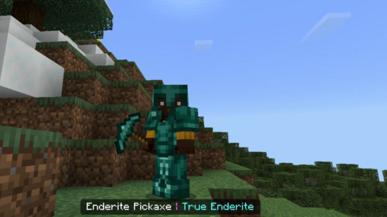 Pickaxe from True Enderite Mod for Minecraft PE