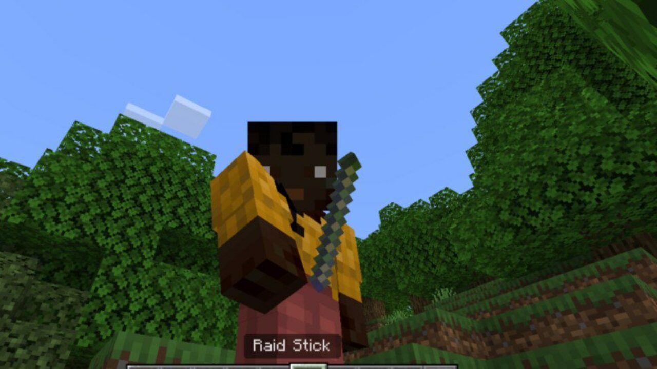 Raid Stick from Mob Battles Mod for Minecraft PE