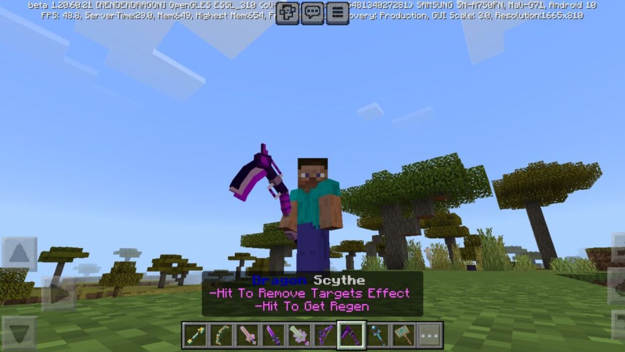 Scythe from Speed Silver Mod for Minecraft PE