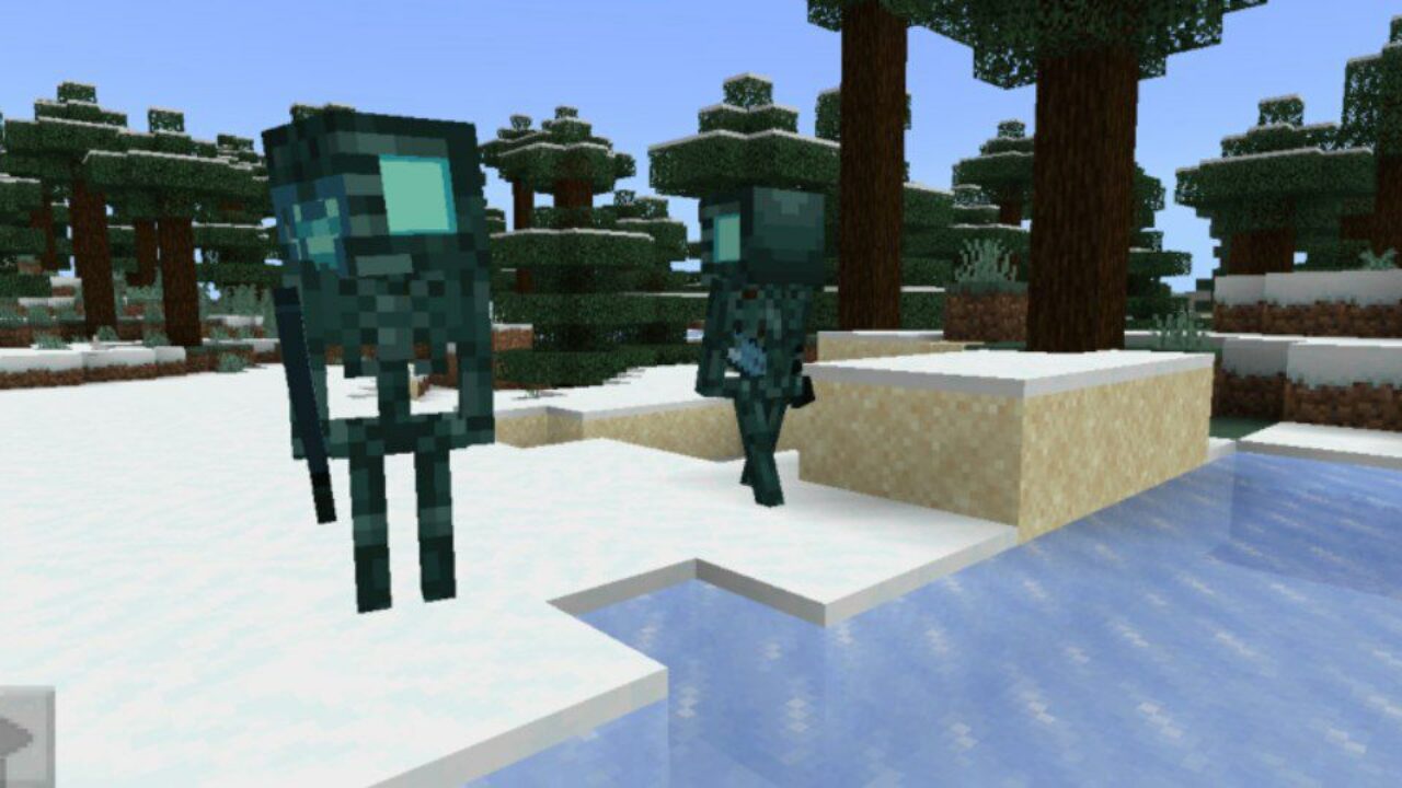 Skeleton from Drowned Mobs Mod for Minecraft PE