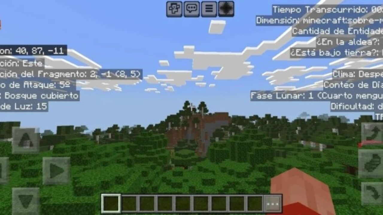 Spanish from Debug Screen Mod for Minecraft PE