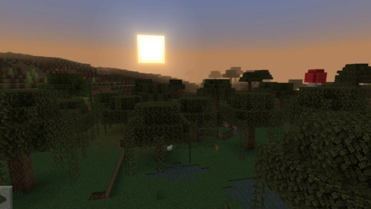 Sunset from Solar Shader for Minecraft PE