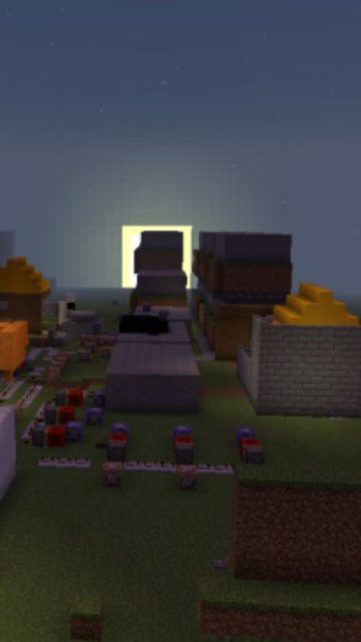 Top View from Birthday Party Map for Minecraft PE