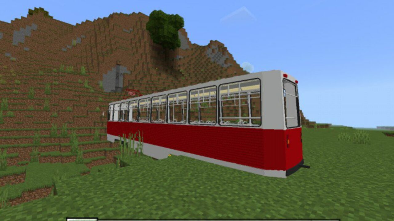 Vehicle from KTM 5 Tram Mod for Minecraft PE