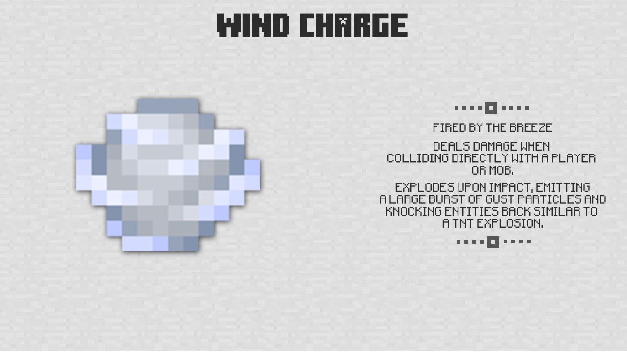 Wind Charge for Minecraft PE 1.20-1.21