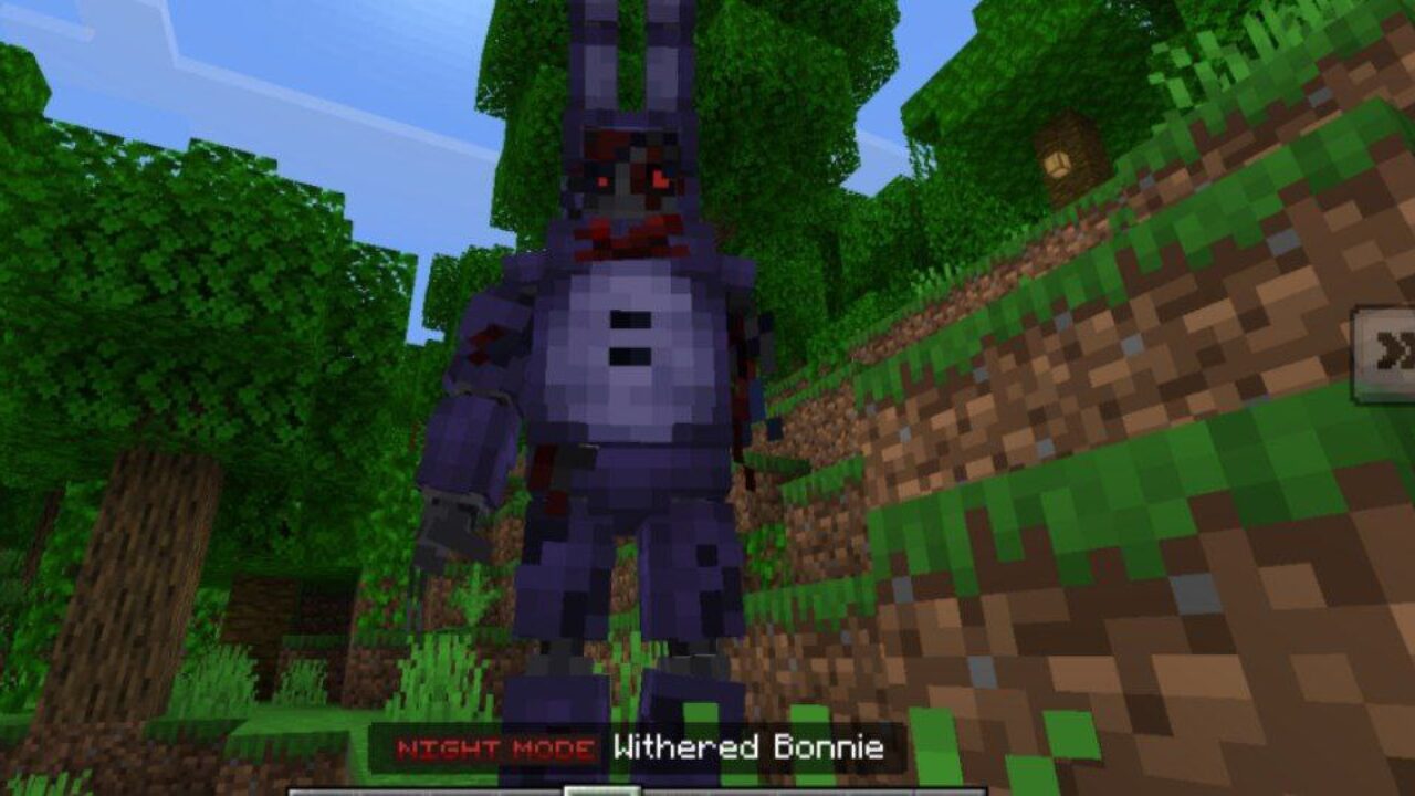 Withered Bonnie from FNAF Decorations Mod for Minecraft PE