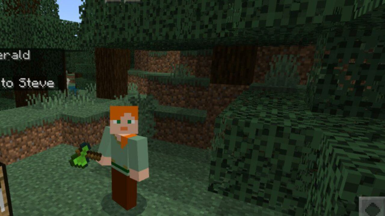 Axe from Emerald Mod for Minecraft PE