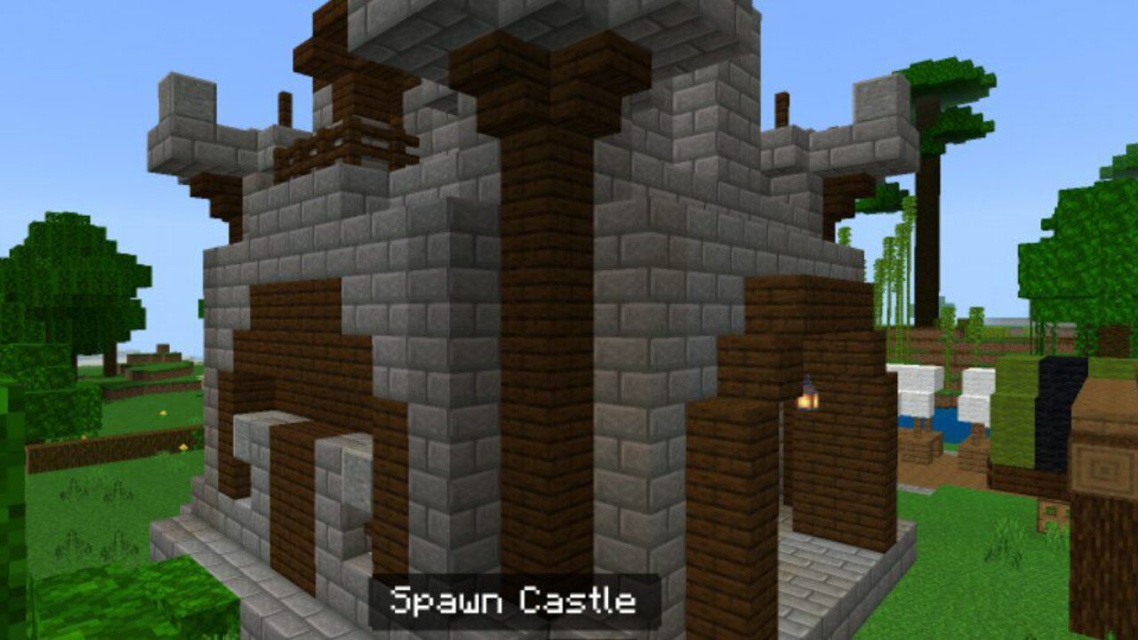 Castle from One Click House Mod for Minecraft PE