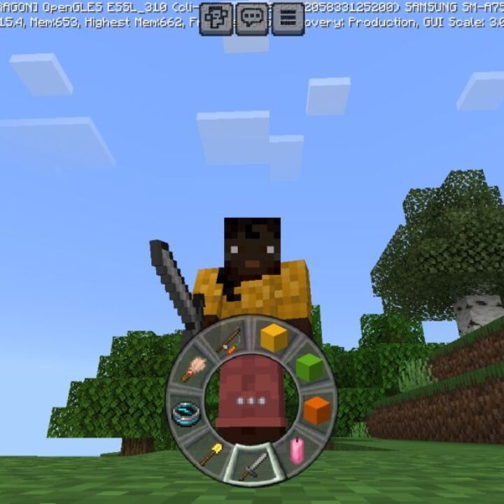 Circular Hotbar Texture Pack for Minecraft PE