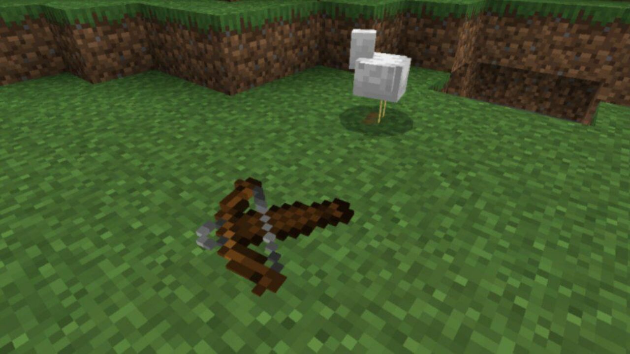 Crossbow from Lie-Down Items Mod for Minecraft PE