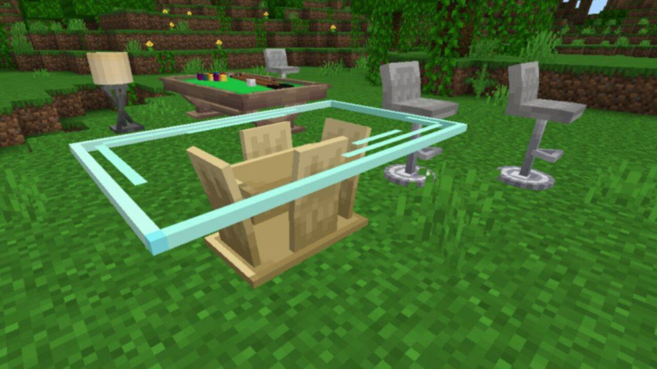 Dinner Table from Enchantease Furniture Mod for Minecraft PE