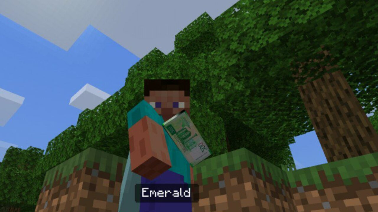 Emerald from Homeless Man Texture Pack for Minecraft PE