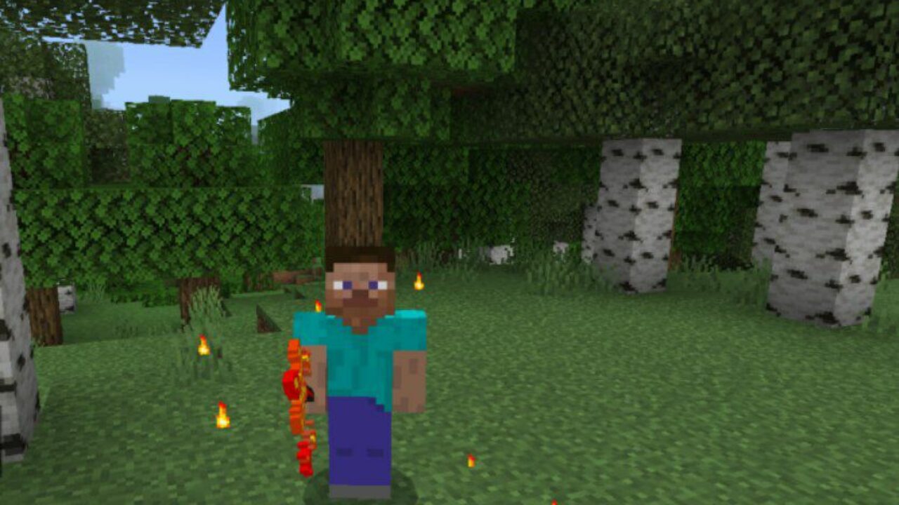 Fire from Magic Wands Mod for Minecraft PE