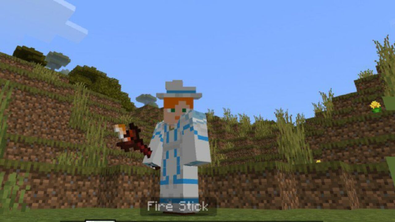 Fire Stick from Magic like Edison Mod for Minecraft PE