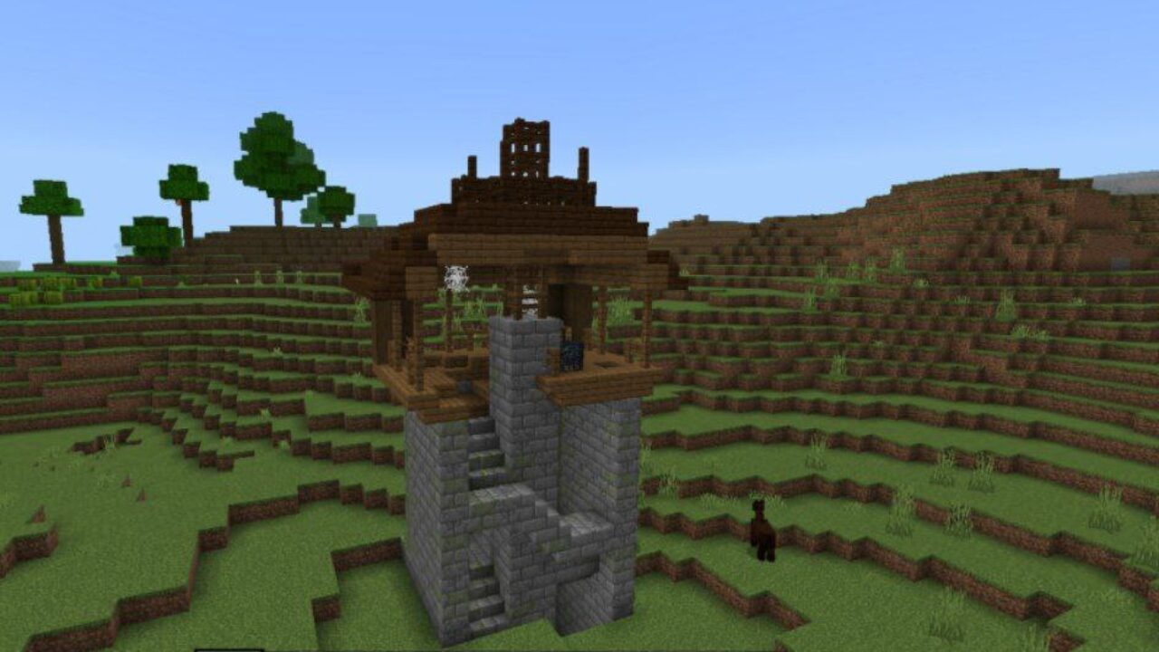 Fortress from Abandoned Houses Mod for Minecraft PE