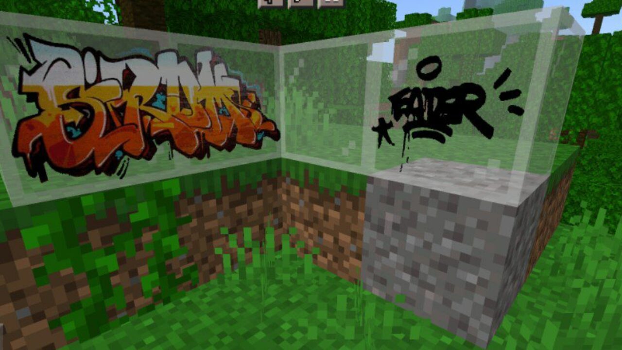 Glass from Real Graffiti Mod for Minecraft PE