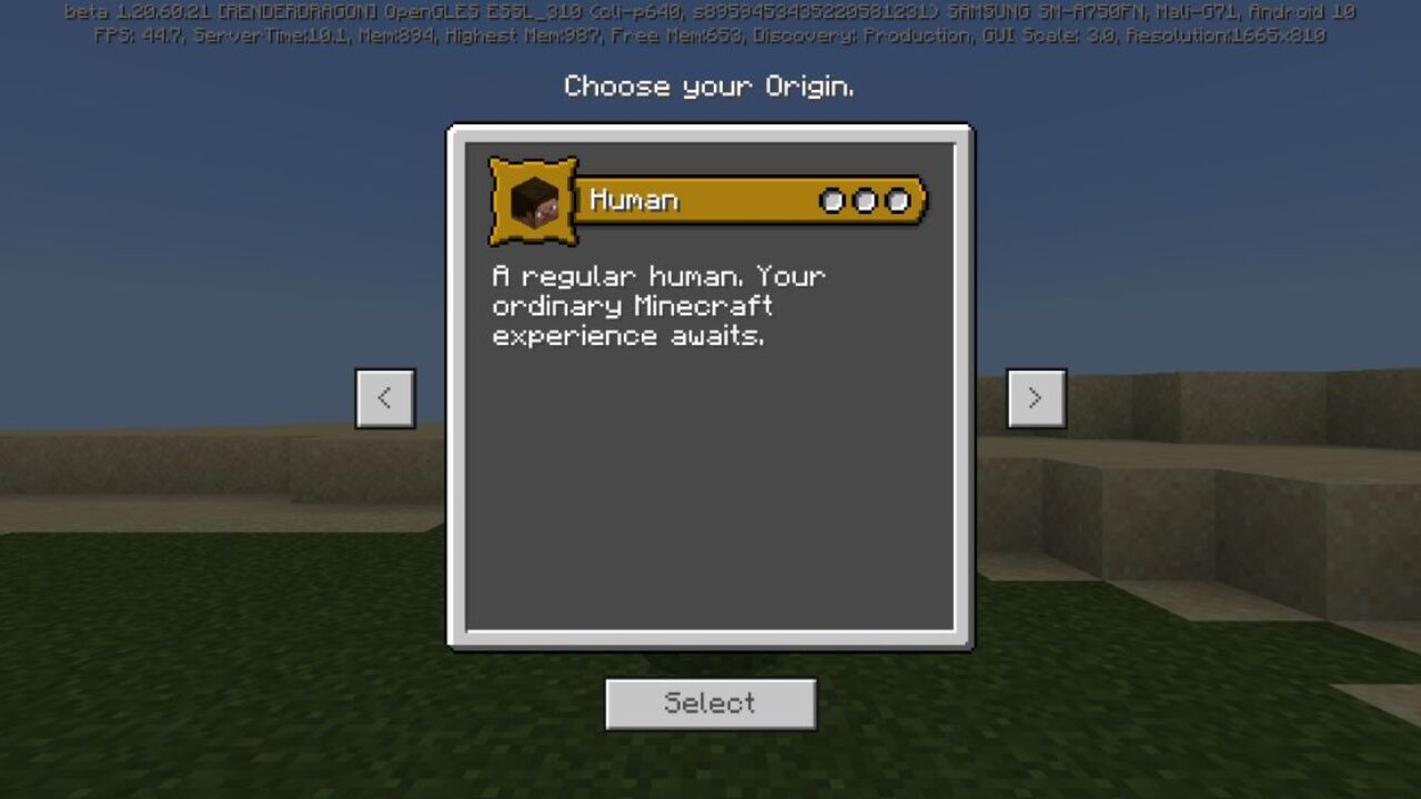 Human from Races Mod for Minecraft PE