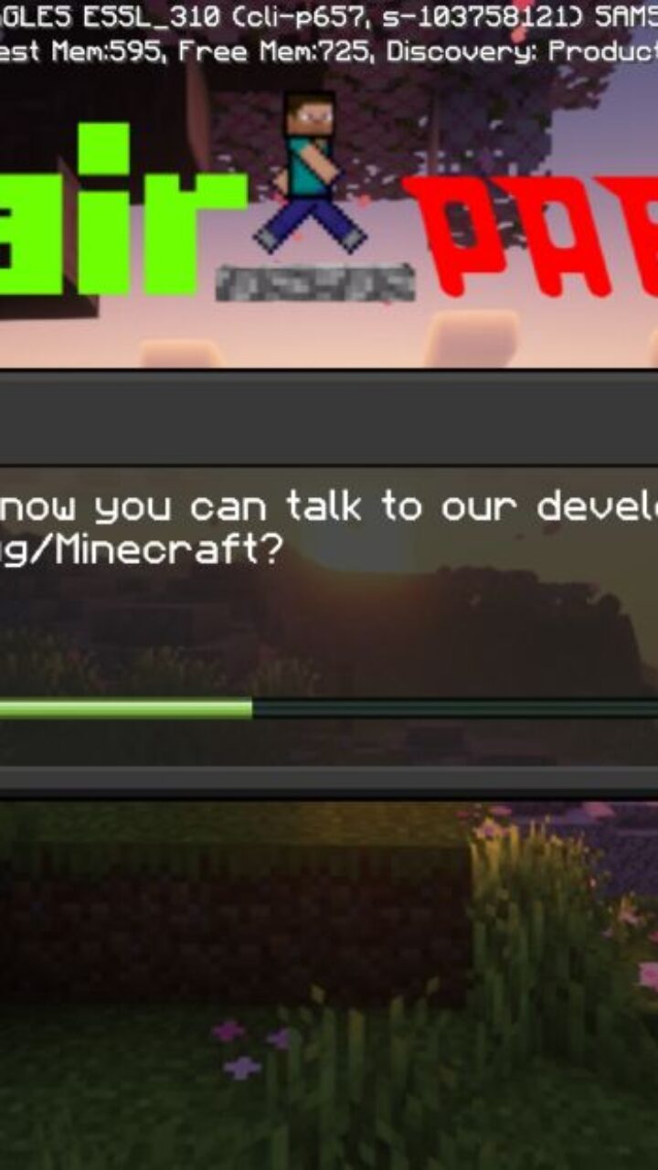 Info from Unfair Parkour Map for Minecraft PE