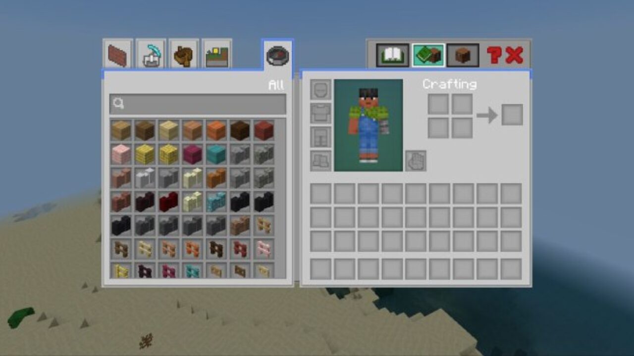 Inventory from Paper Cut-Out Texture Pack for Minecraft PE