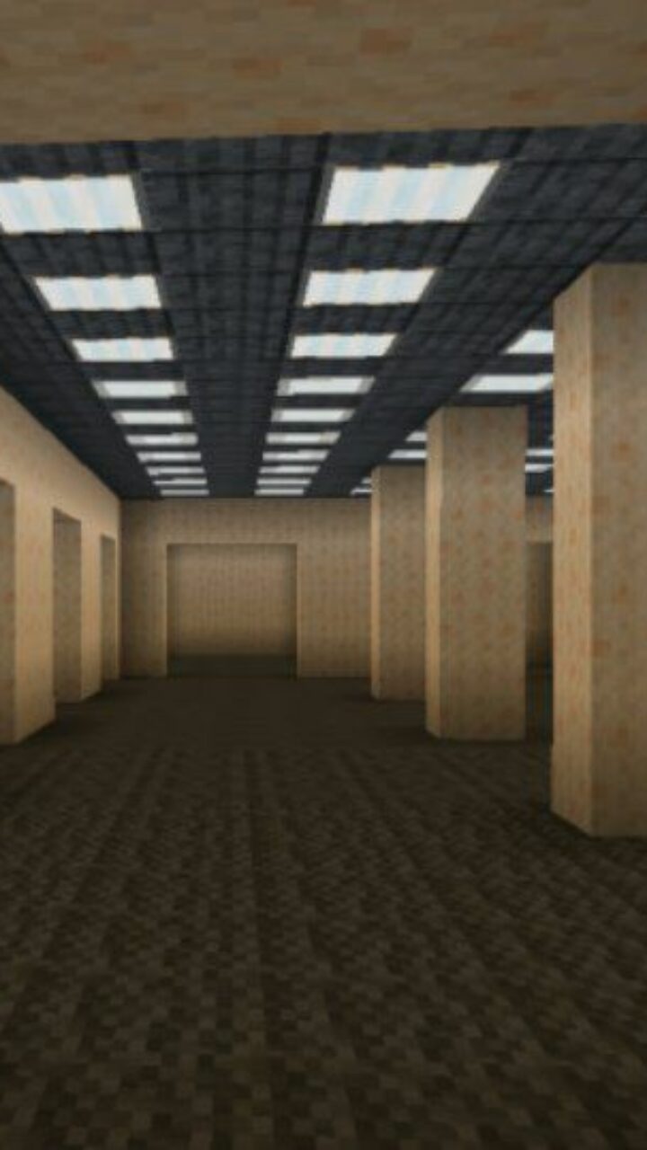 Level from Horror Backrooms Map for Minecraft PE