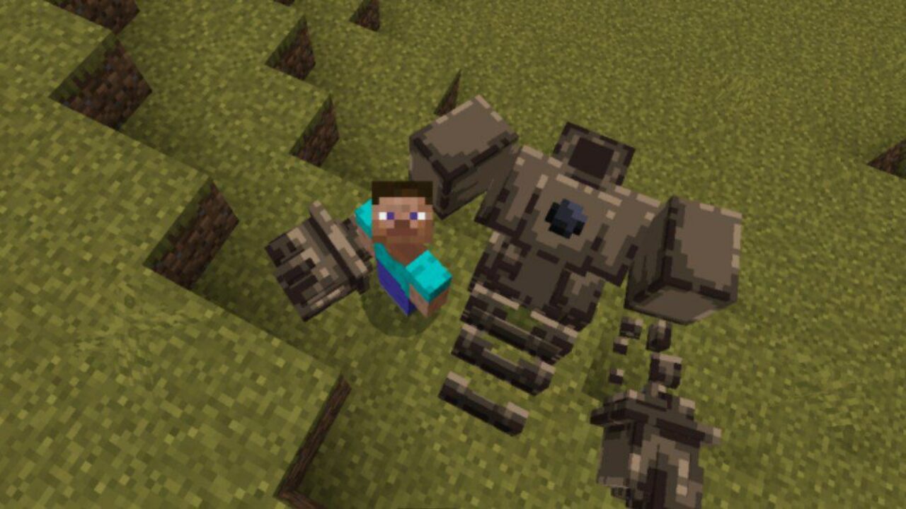 New Abilities from Golem Boss Mod for Minecraft PE