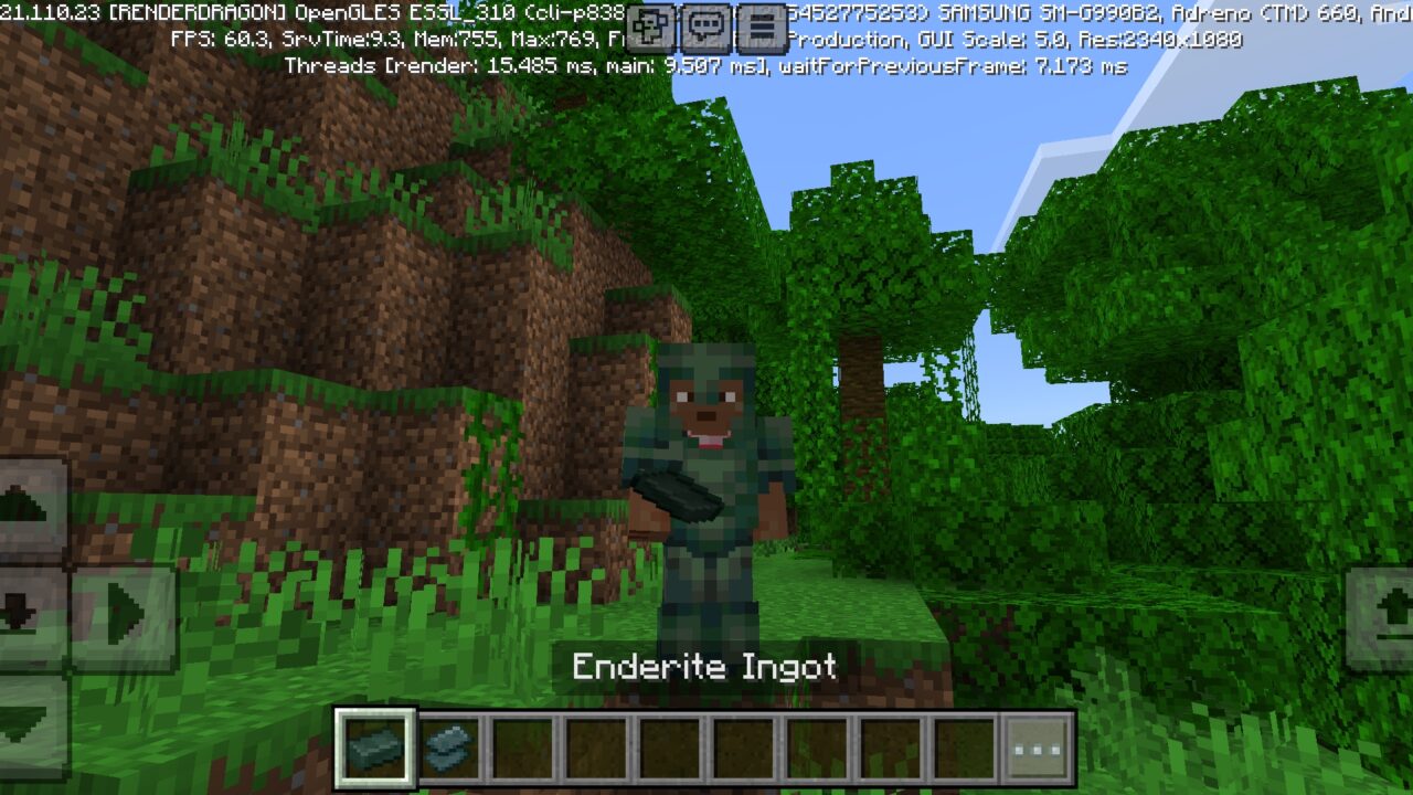 New Options from True Enderite Mod for Minecraft PE