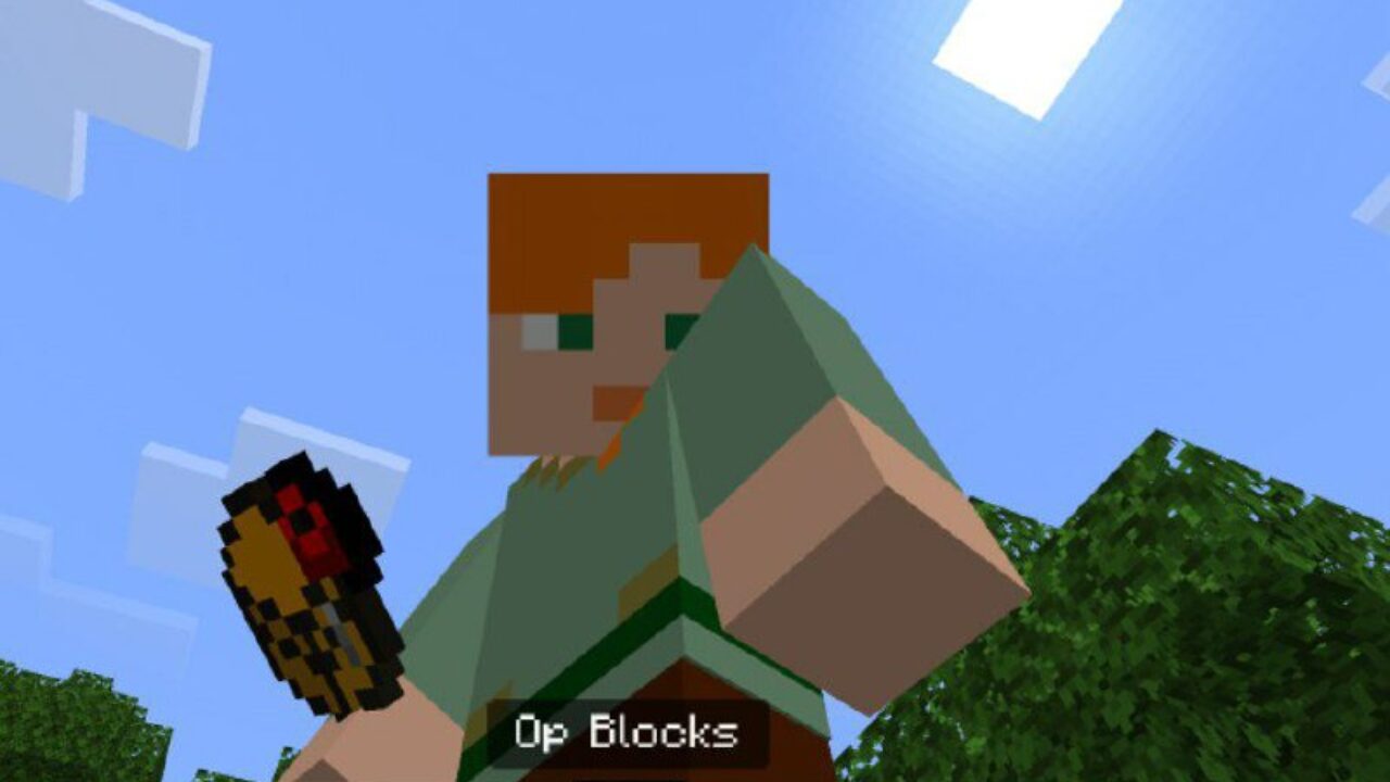 Op Blocks from Items Menu Mod for Minecraft PE