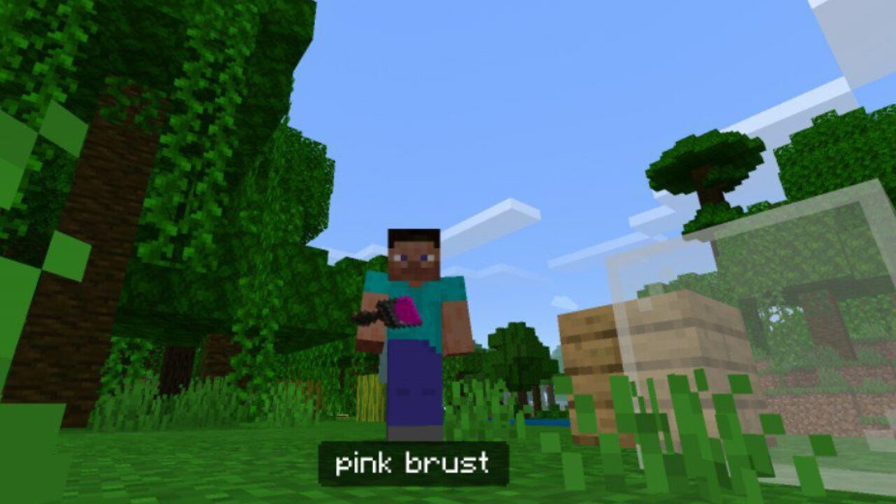 Pink Brush from Drawing Items Mod for Minecraft PE