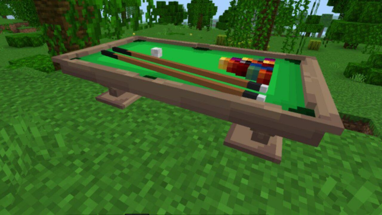 Pool Table from Enchantease Furniture Mod for Minecraft PE