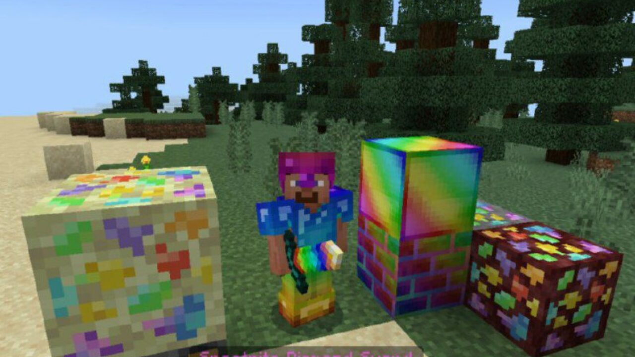 Rainbow Items Mod for Minecraft PE