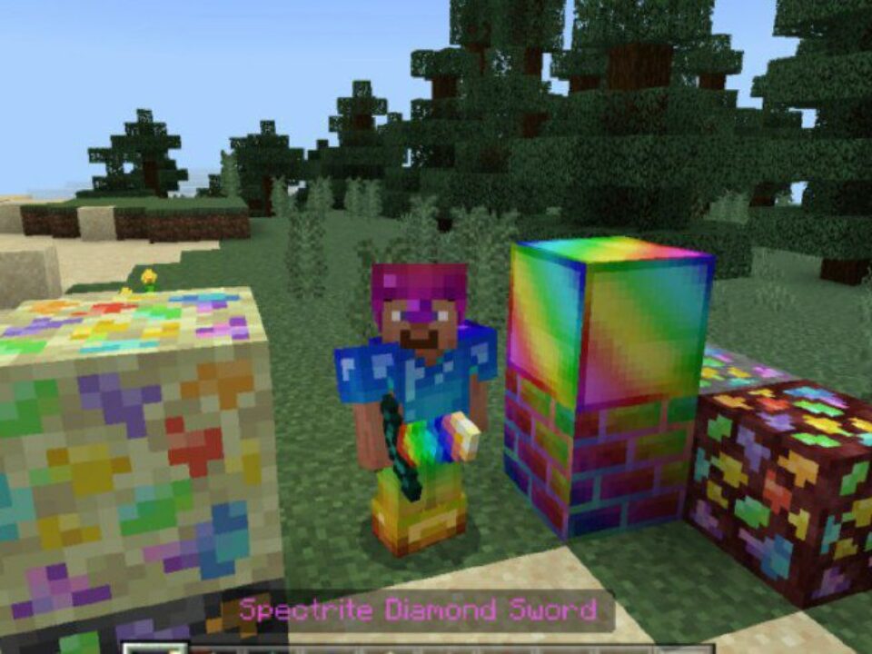 Rainbow Items Mod for Minecraft PE