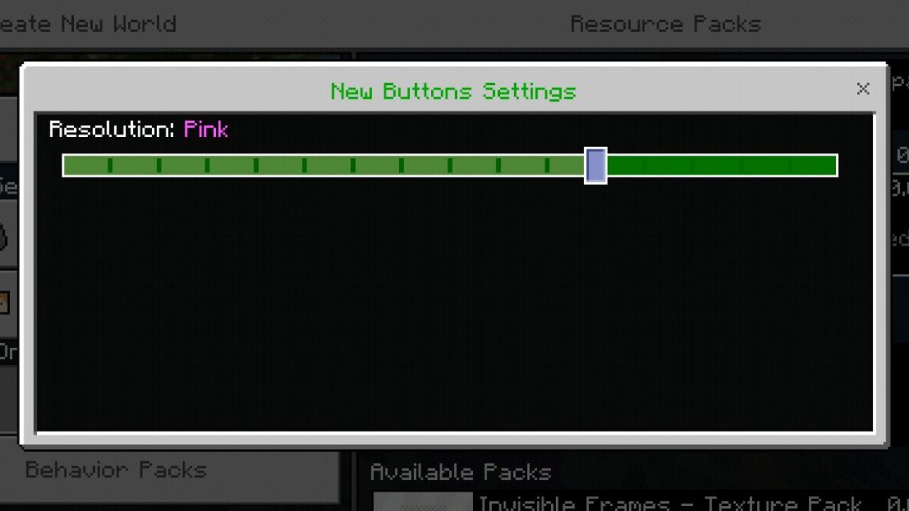 Settings from Buttons Texture Pack for Minecraft PE