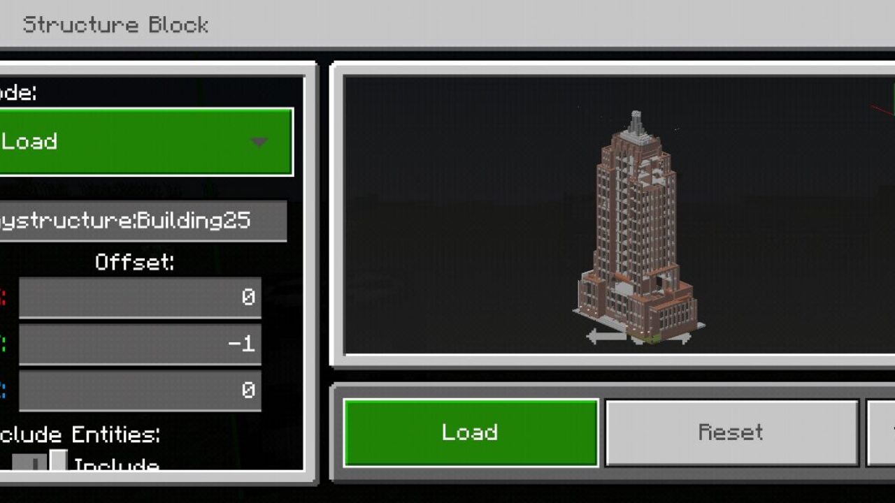 Settings from Skyscrapers Mod for Minecraft PE